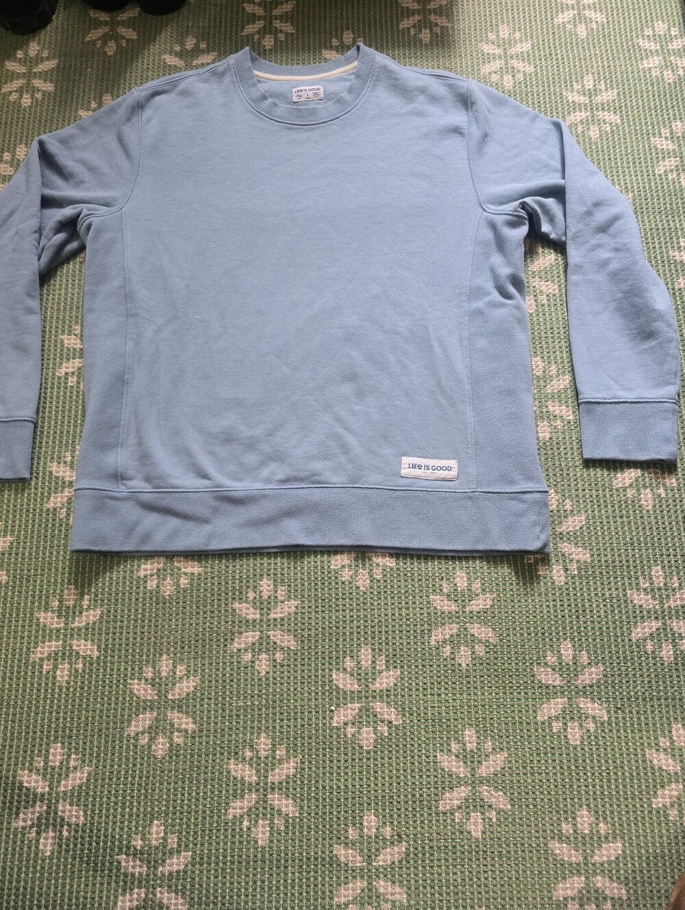 Life is Good Women Baby Blue Sweatshirt Size Large